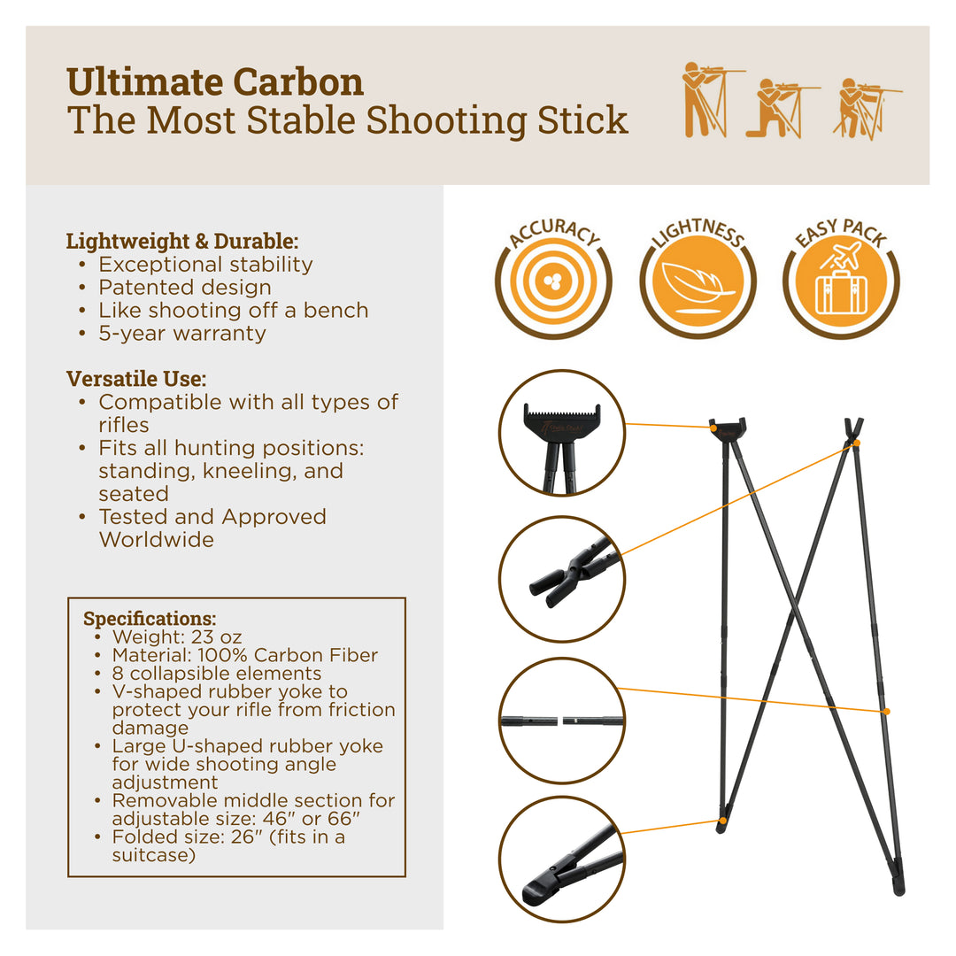 Ultimate Carbon Shooting Stick | 4 Stable Sticks USA – 4Stablesticks USA