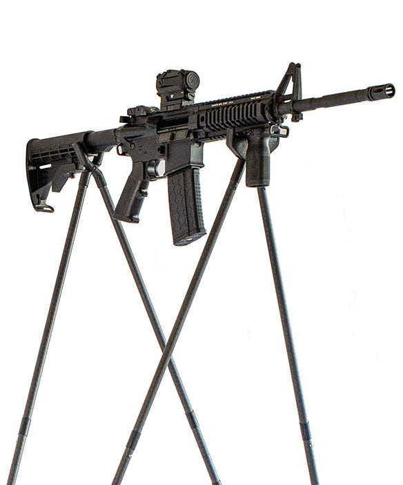 AR15  and Black Essential shooting stick
